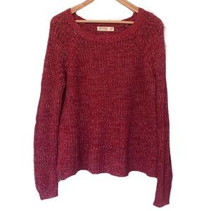 Faded glory red sweater multicolor. Knit